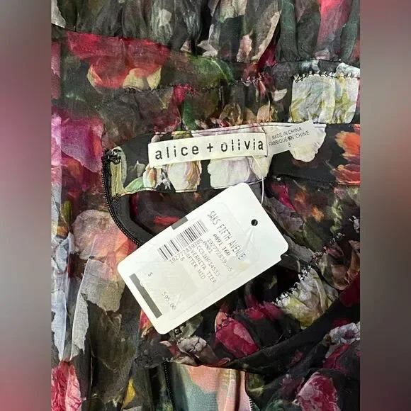 Alice + OliviaVernita Floral Silk Tulle Minidress size 8